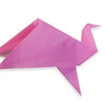 幼儿折纸制作——会动的小孔雀