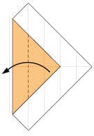 5、如图，左侧的角向右折；