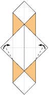 7、右侧的折法重复步骤5和6；