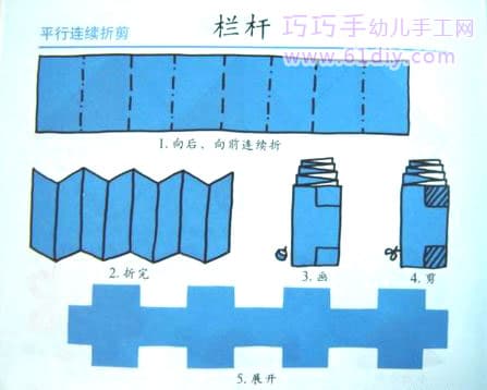 简易栏杆剪纸