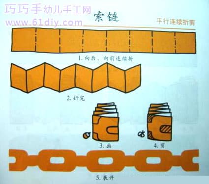 锁链剪纸