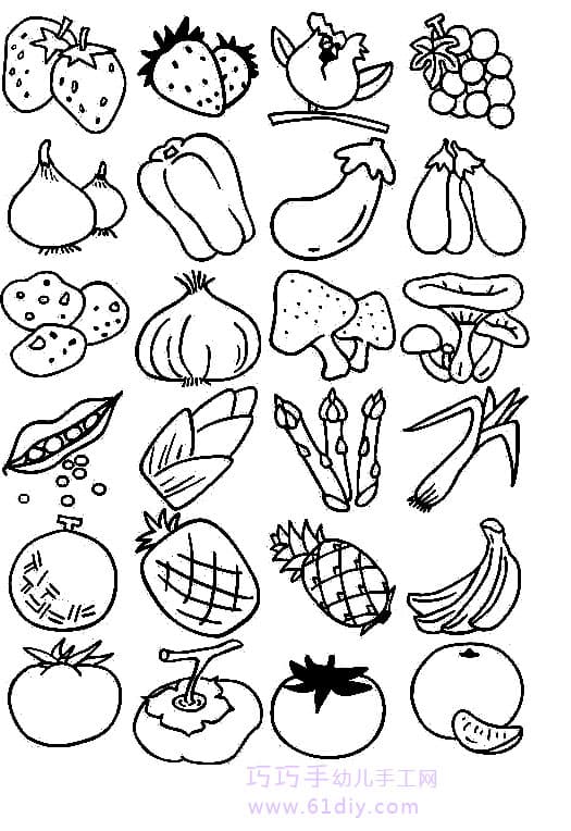 水果蔬菜简笔画