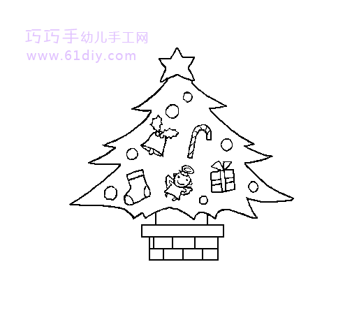 幼儿涂鸦——圣诞树简笔画