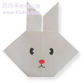 简单的小白兔折纸教程