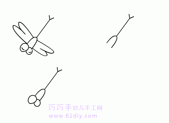 蜻蜓的简笔画