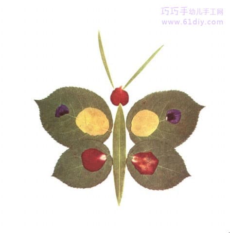 树叶贴画作品欣赏 12 巧巧手幼儿手工网 树叶贴画作品欣赏 12 巧巧手幼儿手工网