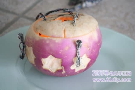 萝卜灯白天（有点焉了，3天前就做好了）与晚上