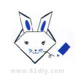 兔子头折纸