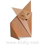 狐狸折纸图解和视频教程