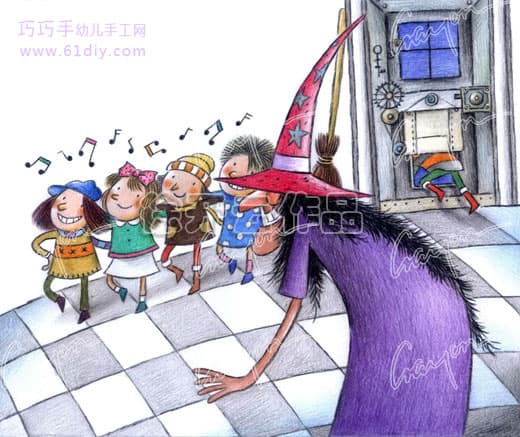 5个聪明小女孩(2)_61DIY巧手网--巧巧手幼儿手