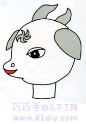 动物头像——小羊简笔画