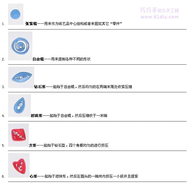  衍纸基础教程—基础造型的制作