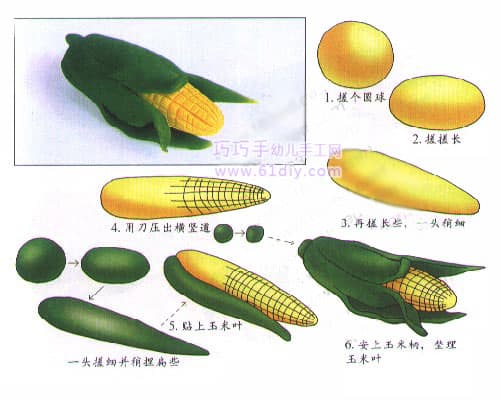 幼儿彩泥——玉米