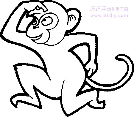 new year monkey colouring pages 动物填色图 32 巧巧手幼儿手工网 new year monkey colouring pages 动物填色图 32 巧巧手幼儿手工网