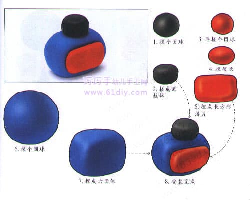 黏土制作教程——墨水瓶