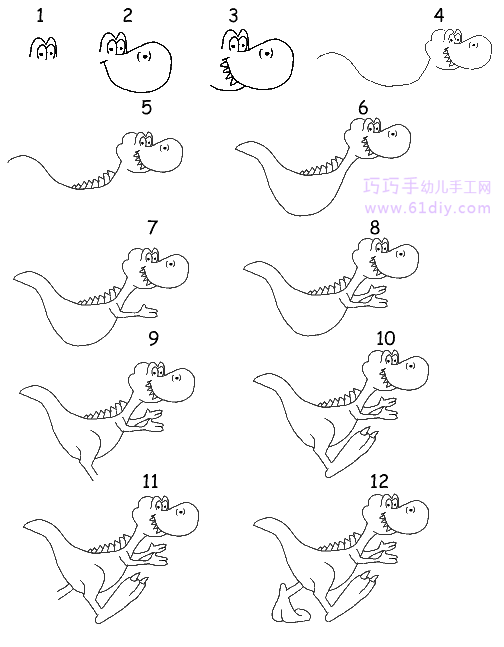 恐龙的画法（简笔画）