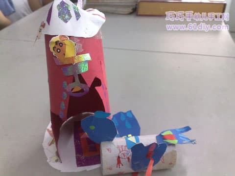 纸筒手工——小鸟