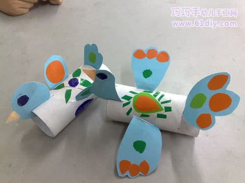 纸筒手工——小鸟