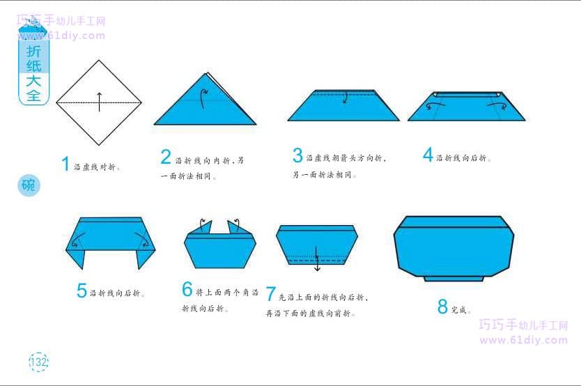 幼儿折纸教程——碗