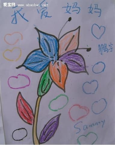 小朋友们母亲节送给妈妈的画_快乐涂鸦_巧巧手幼儿手工网