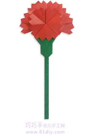 母亲节送给妈妈的花（康乃馨折纸教程）