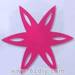 六瓣花纹样剪纸5（六角折剪）