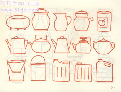 各种壶的简笔画