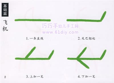 小班简笔画——飞机