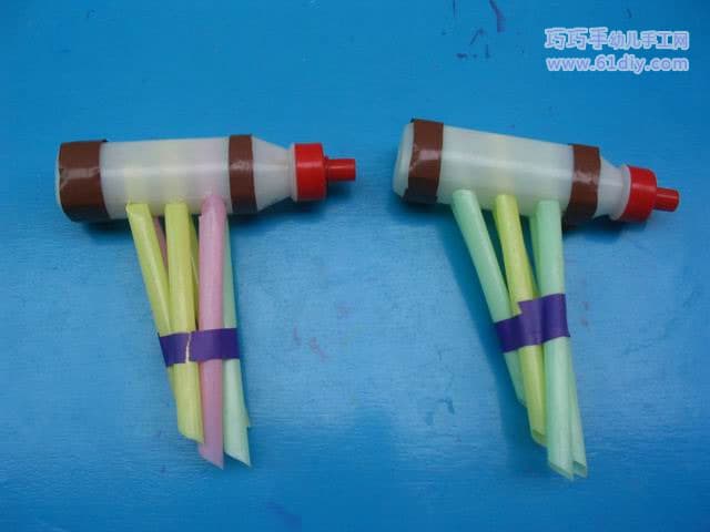 吸管、塑料瓶制作玩具枪