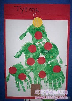 手印画——圣诞树