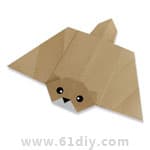 动物折纸教程：飞鼠