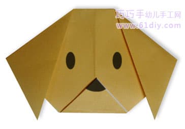 小狗头折纸教程（动物类）
