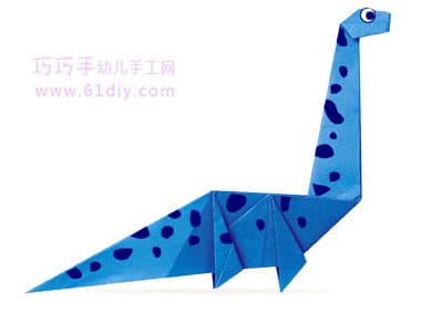 动物折纸教程:蛇颈龙(一)_益智折纸_61DIY巧巧