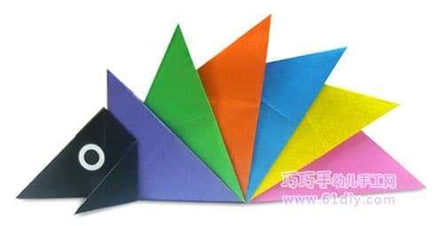 小刺猬折纸教程