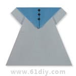 衣服折纸教程——蓝领连衣裙