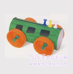 交通工具手工——纸筒小火车