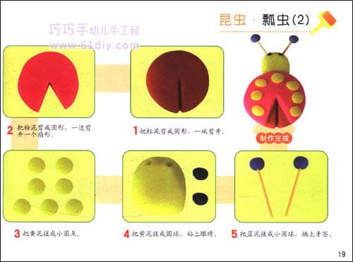 昆虫彩泥——瓢虫