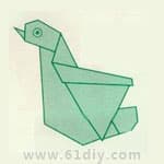 小鸭折纸方法