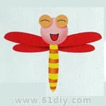 幼儿手工：可爱的红蜻蜓