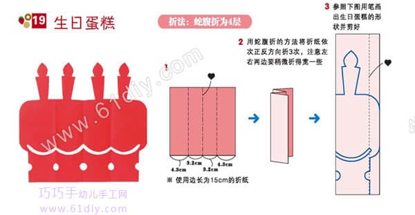 卡片装饰剪纸：生日蛋糕