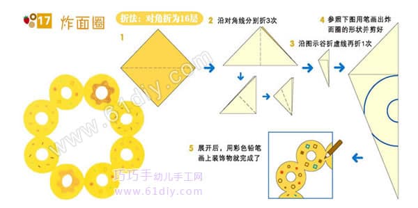 食物剪纸——炸面圈