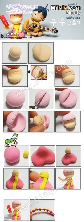 卡通玩偶黏土教程——阿布