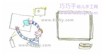 图为:树叶窗制作步骤1、2