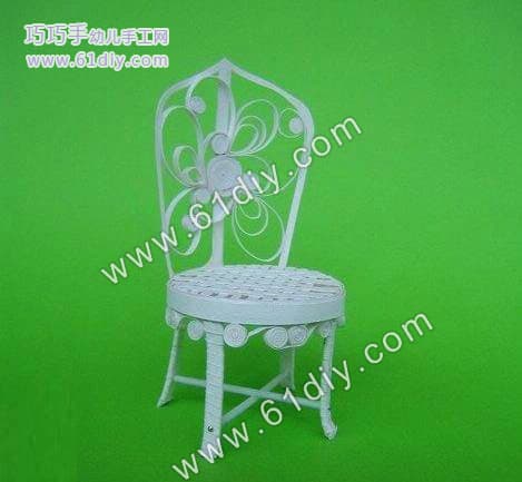 纸杯手工制作欧式风格纸藤椅