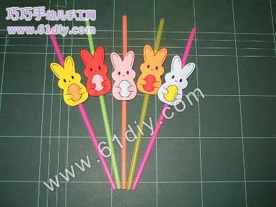 可爱吸管DIY(复活节兔子手工)