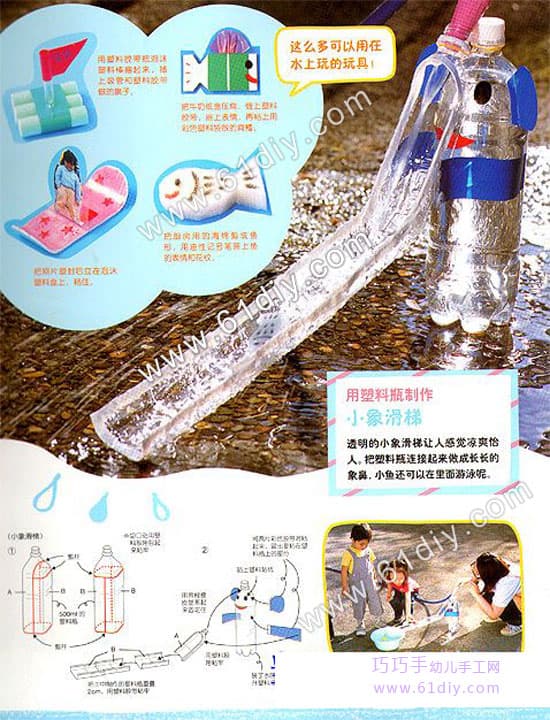 夏天的手工——小象滑梯