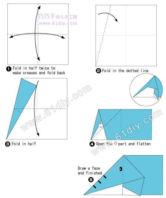 幼儿折纸教程——大象