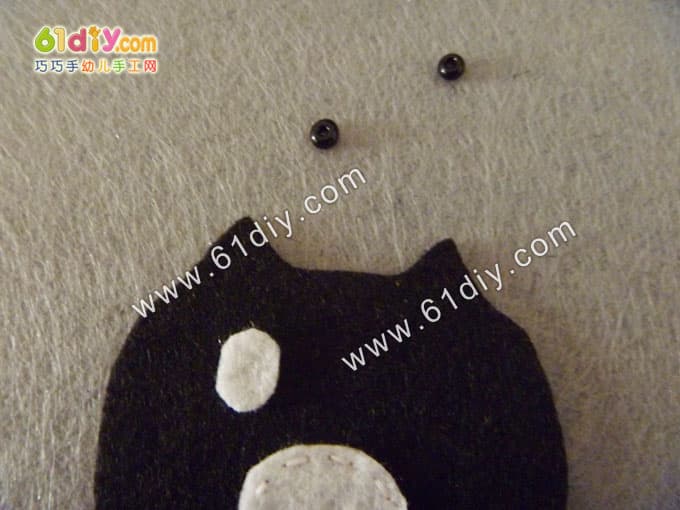 不织布小猫手工制作图解