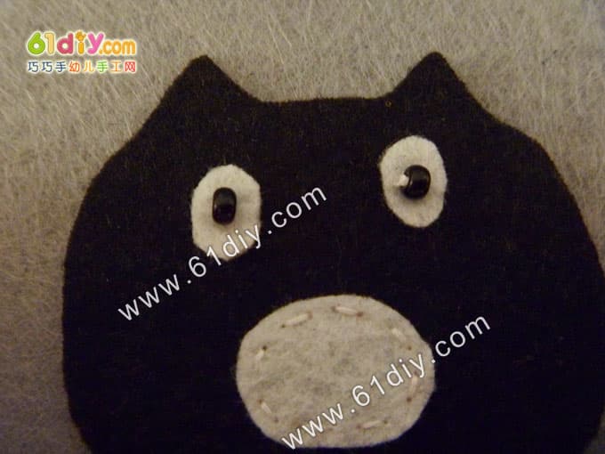 不织布小猫手工制作图解