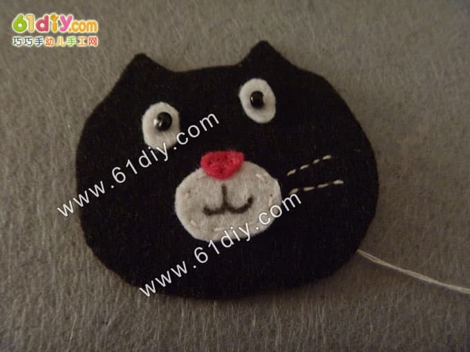 不织布小猫手工制作图解